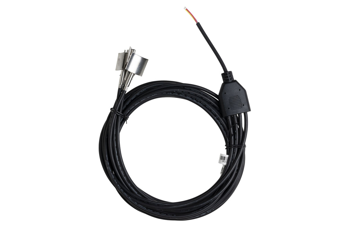 Externer Temperaturfühler aus Edelstahl für Rohre. 2-m-Kabel mit zweiflügeligem Temperaturfühler (max. 125 °C)