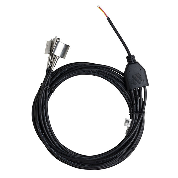 Externer Temperaturfühler aus Edelstahl für Rohre. 2-m-Kabel mit vierflügeligem Temperaturfühler (max. 125 °C)