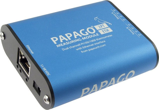 PAPAGO-Konverter – 2x Thermometer für PT100/1000 für Ethernet
