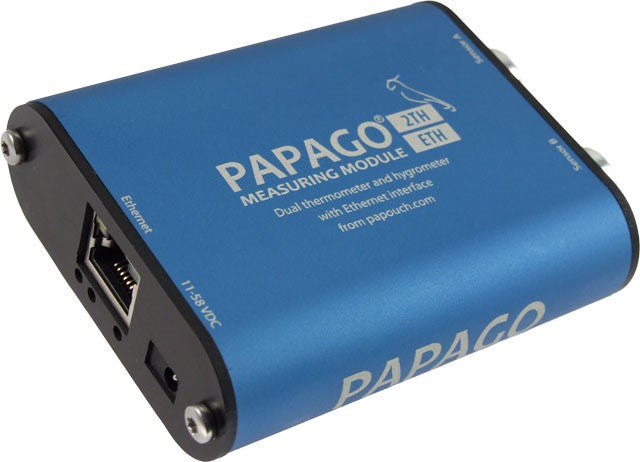 PAPAGO Converter -2x Thermometer and hygrometer for Ethernet export