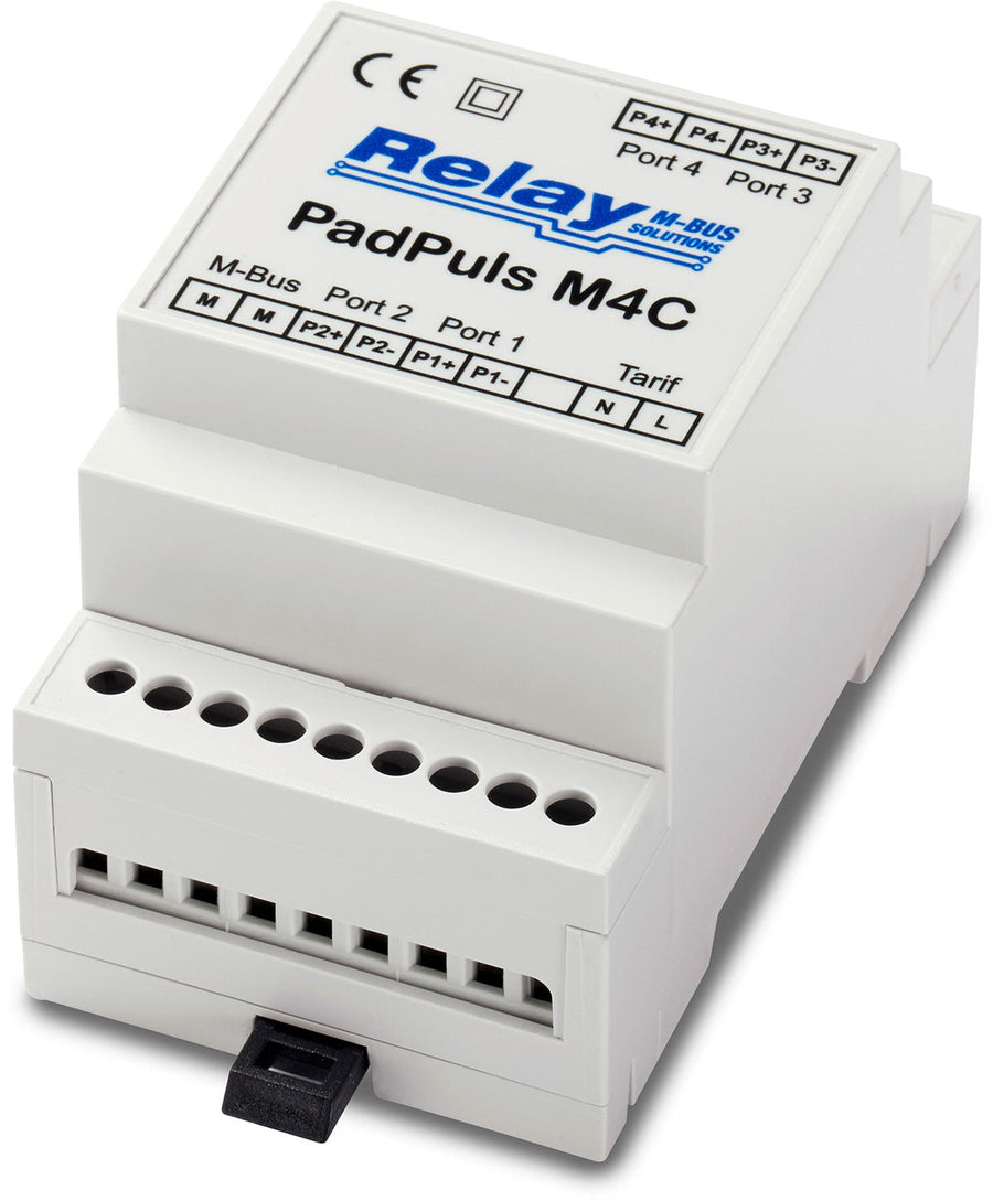 PadPuls M4C, Impulszählermodul zur Anpassung von 4 Zählern mit Impulsausgang, mit Batterie