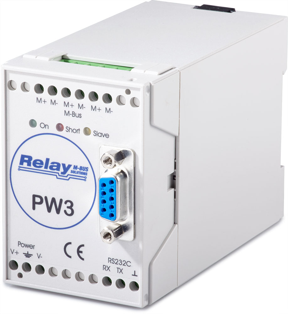 Convertitore di livello M-Bus per 3 dispositivi con RS232C (PW3)